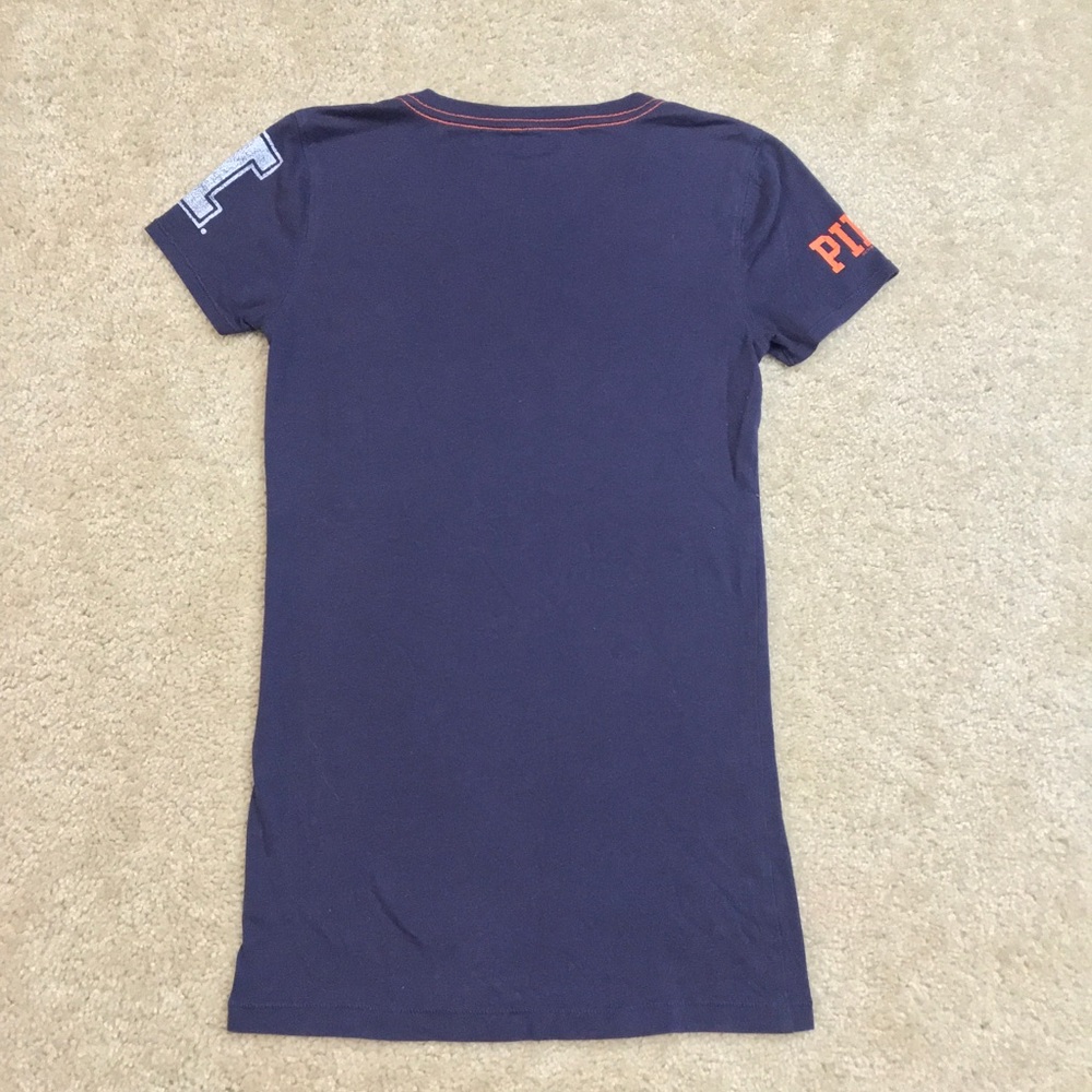 🍁2/$30 VS PINK University of Illinois Distressed Longline Tee - Picture 2 of 6